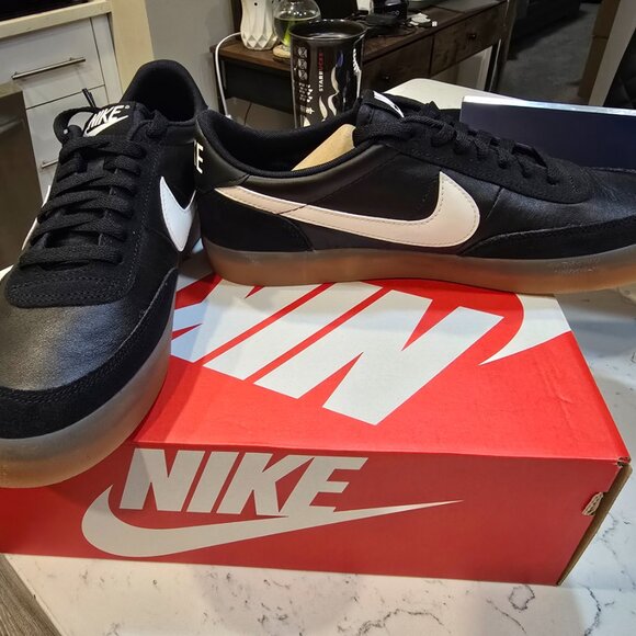 Nike "Killshot 2 Leather" Men's size 10 Black/Sail-Gum Yellow Sneakers NEW - Picture 3 of 15